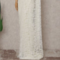 Ivory White Floral French Chantilly Lace Saree