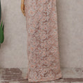 Coral Peach Chantilly Lace Saree | Regal Fabrics