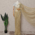Antique Gold French Chantilly Lace Saree 110cm