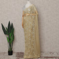 Antique Gold French Chantilly Lace Saree 110cm