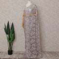 Silver Grey Chantilly Lace Saree - D31622