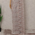 Rosy Taupe French Chantilly Lace Saree 5.5m