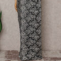 Charcoal Black French Chantilly Lace Saree 110cm