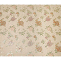 Beige Pure Silk Chiffon Metallic 110cm