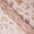Pink Pure Silk Chiffon Metallic Fabric 110cm | Regal Fabrics
