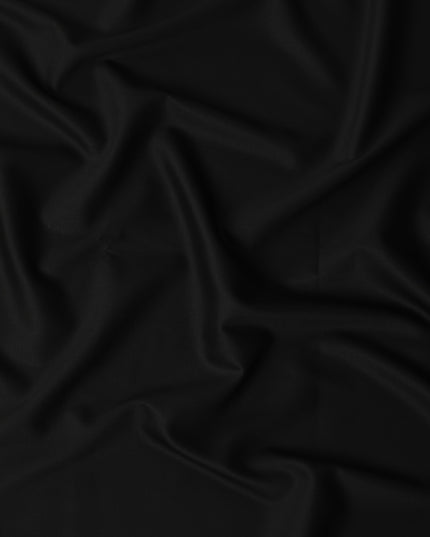 Black Italian Wool Suiting Fabric 150cm Piece