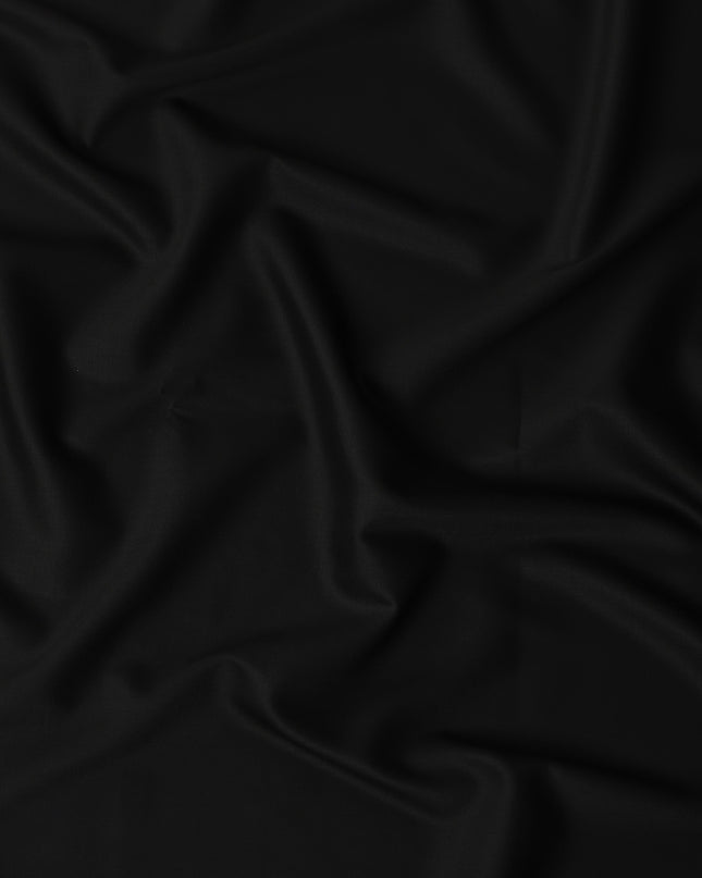 Black Italian Wool Suiting Fabric 150cm Piece