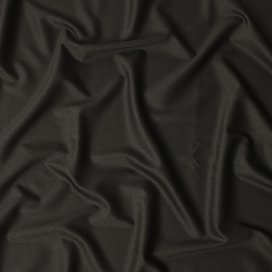 Black Italian Wool Suiting Fabric 150cm Piece