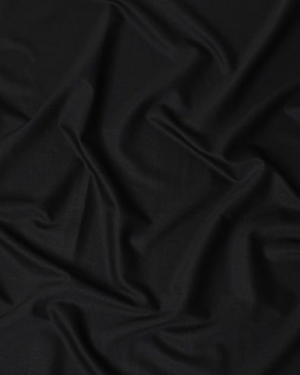 Black Italian Wool Suiting Fabric 150cm Piece
