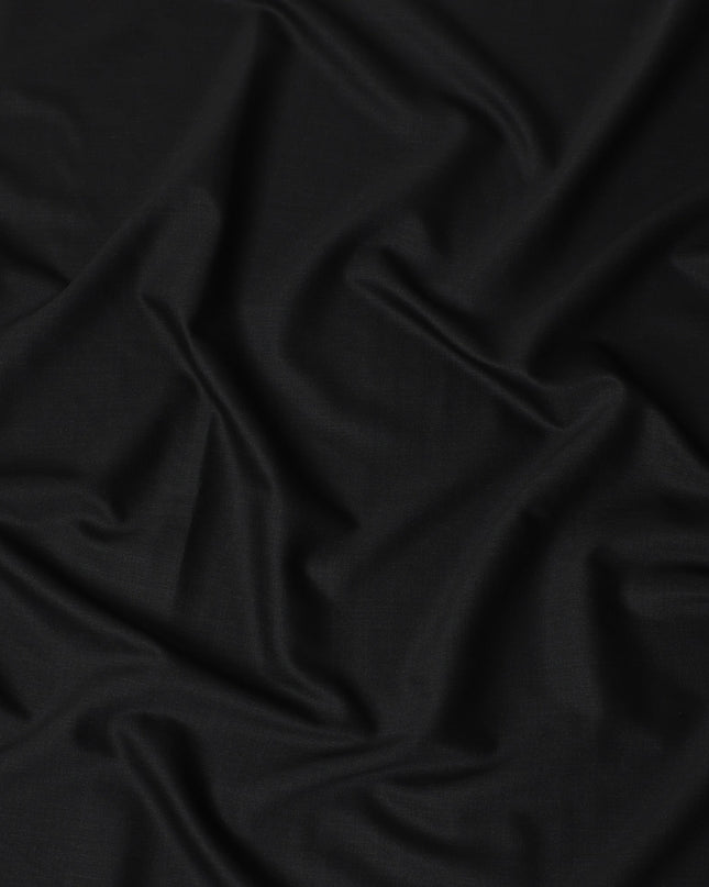 Black Italian Wool Suiting Fabric 150cm Piece