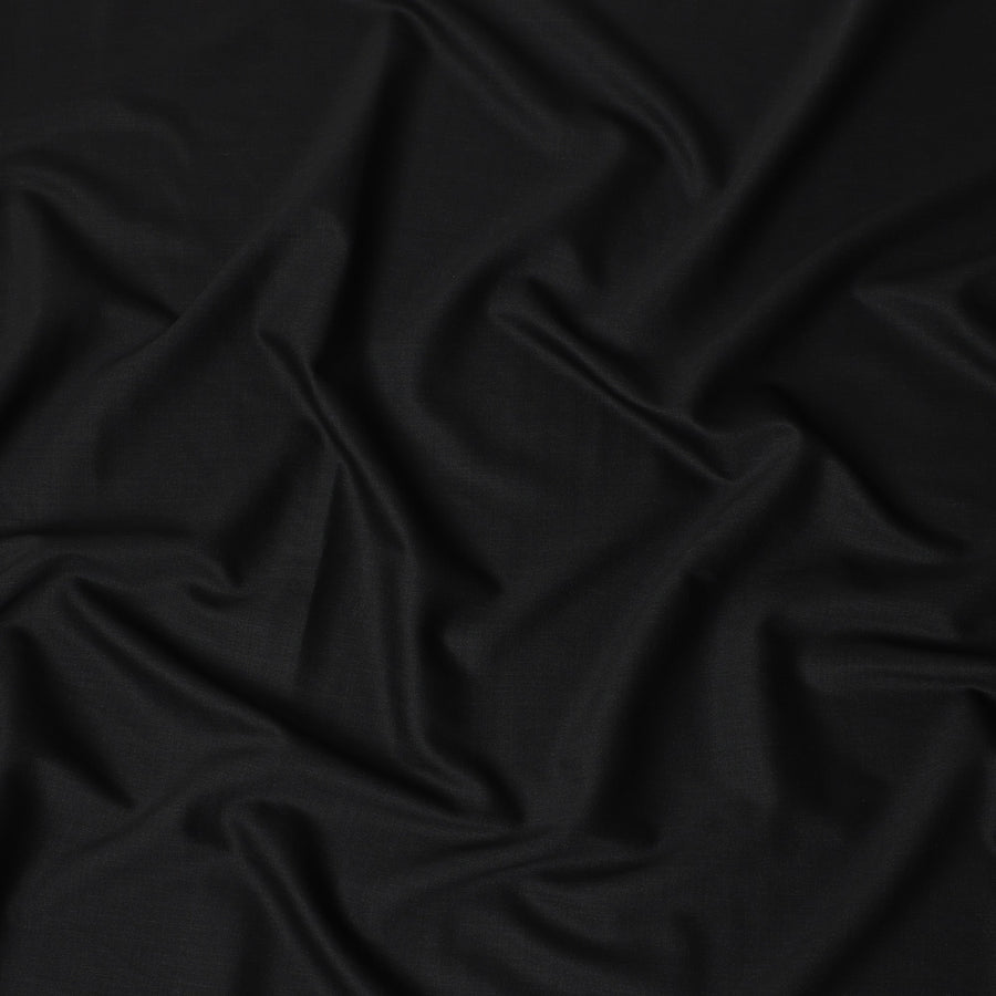 Black Italian Wool Suiting Fabric 150cm Piece