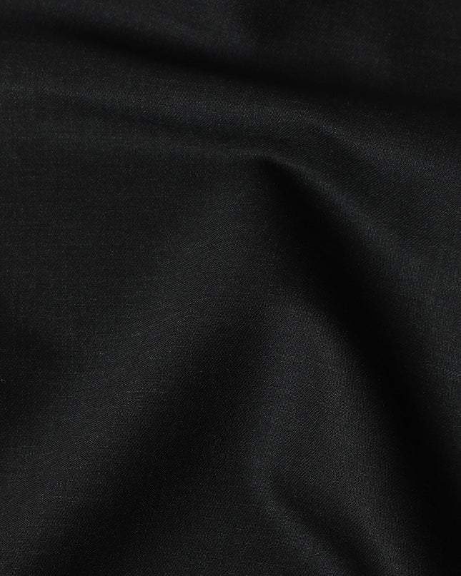 Black Italian Wool Suiting Fabric 150cm Piece