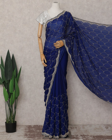 Blue Organza Saree 110cm | Regal