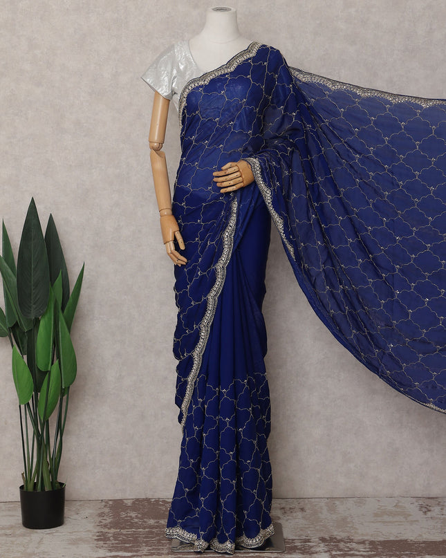 Blue Organza Saree 110cm | Regal