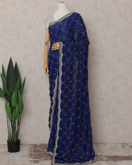 Blue Organza Saree 110cm | Regal