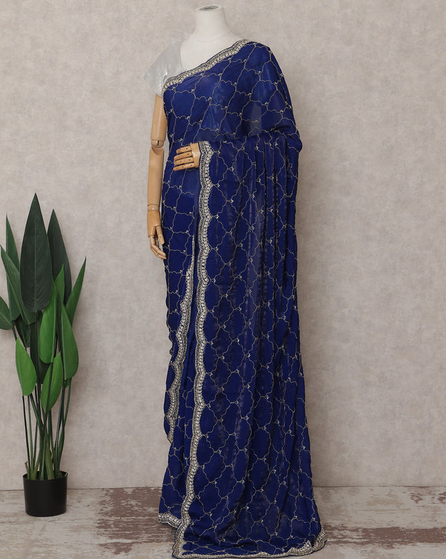 Blue Organza Saree 110cm | Regal