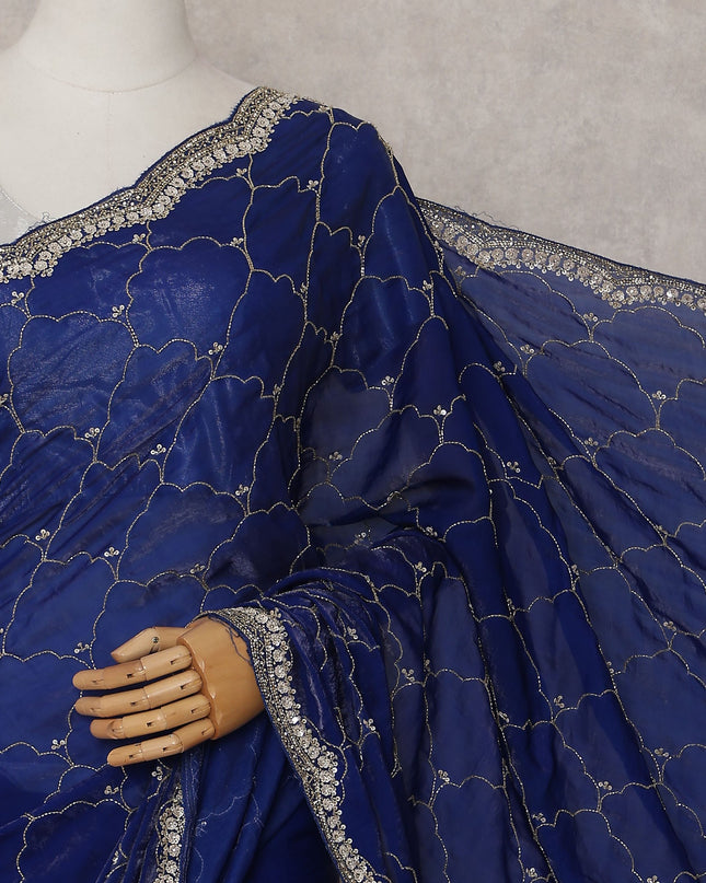 Blue Organza Saree 110cm | Regal