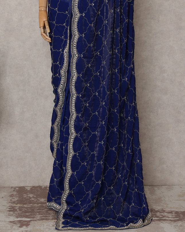 Blue Organza Saree 110cm | Regal
