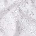 Ivory White Embroidered Cotton Voile Fabric 150cm