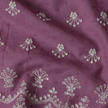 Orchid Mauve Embroidered Cotton Voile Fabric 150cm
