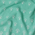 Mint Green Embroidered Cotton Voile Fabric 150cm