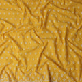 Mustard Yellow Embroidered Cotton Voile Fabric 150cm