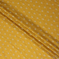 Mustard Yellow Embroidered Cotton Voile Fabric 150cm