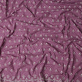 Mauve Purple Floral Embroidered Voile 140cm India