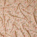 Blush Pink Botanical Floral Embroidered Voile 110cm