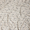 Cream Beige Embroidered Cotton Voile Fabric 110cm