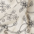 Cream Beige Embroidered Cotton Voile Fabric 110cm