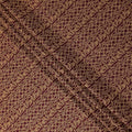 Burgundy Gold Stripe Embroidered Cotton Voile 110cm