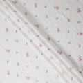 Pastel Multicolor Embroidered Cotton Voile Fabric 110cm