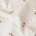 Ivory White Embroidered Cotton Voile Fabric 110cm
