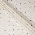 Ivory White Embroidered Cotton Voile Fabric 110cm