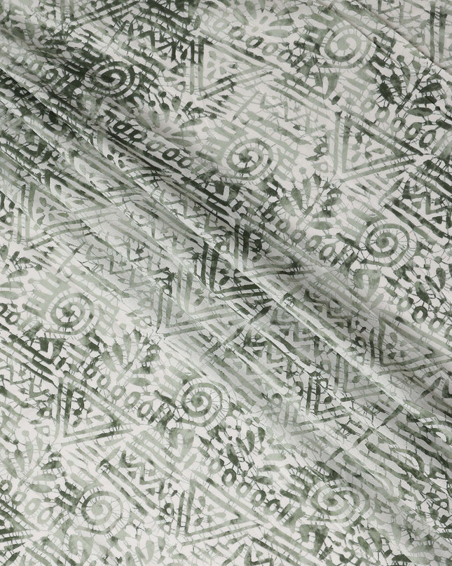 Sage Green Digital Print Lawn Fabric 110cm