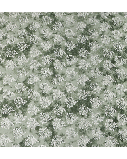Moss Green Digital Print Lawn Fabric 110cm