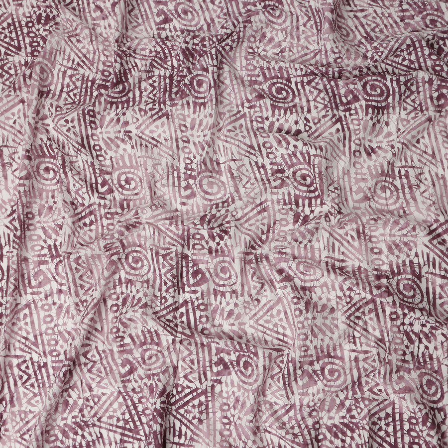 Plum Purple Digital Print Lawn Fabric 110cm
