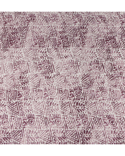 Plum Purple Digital Print Lawn Fabric 110cm