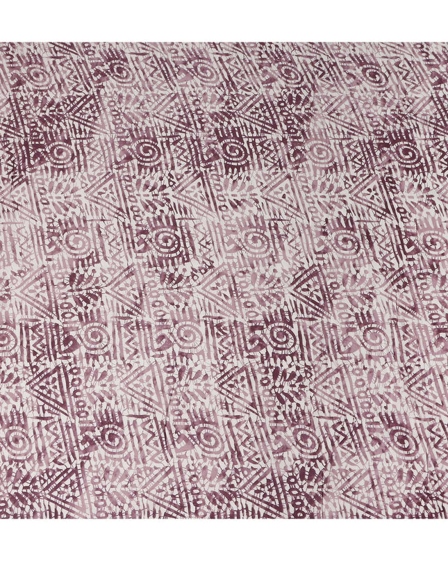 Plum Purple Digital Print Lawn Fabric 110cm