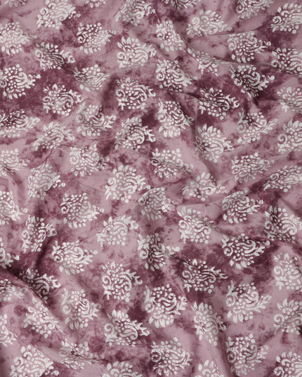 Dusty Mauve Digital Print Lawn Fabric 110cm
