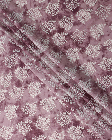 Dusty Mauve Digital Print Lawn Fabric 110cm