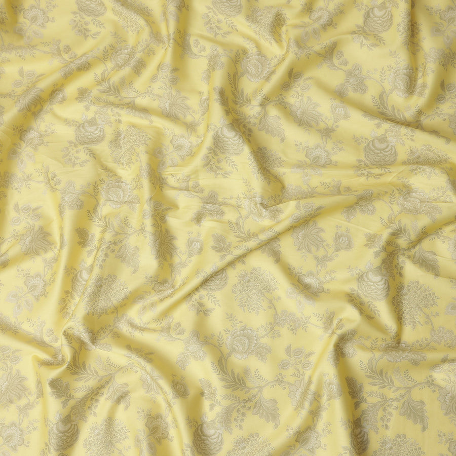 Butter Yellow Digital Print Lawn Fabric 110cm