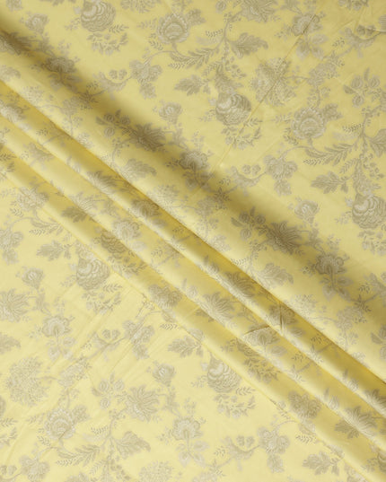 Butter Yellow Digital Print Lawn Fabric 110cm