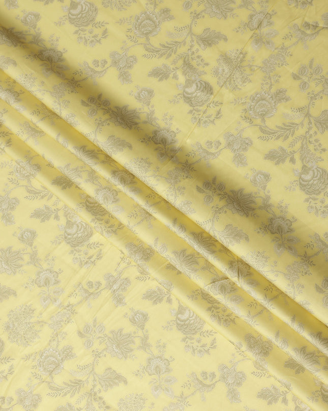 Butter Yellow Digital Print Lawn Fabric 110cm