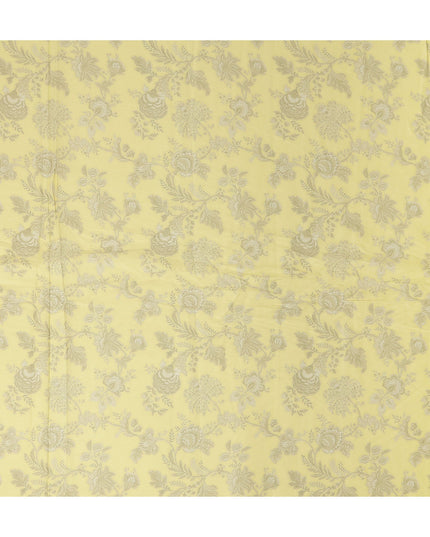 Butter Yellow Digital Print Lawn Fabric 110cm