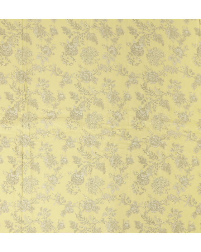 Butter Yellow Digital Print Lawn Fabric 110cm
