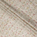 Ivory Cream Digital Print Lawn Fabric 110cm