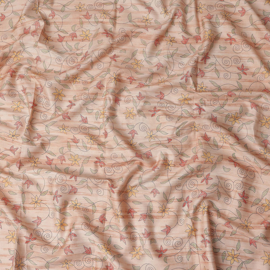 Peach Blush Digital Print Lawn Fabric 110cm