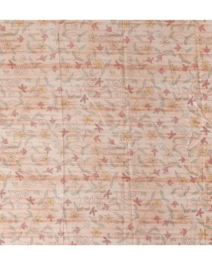 Peach Blush Digital Print Lawn Fabric 110cm